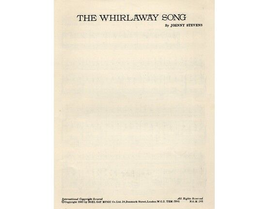 11333 | The Whirlaway Song - Piano and Voice - Professional Copy