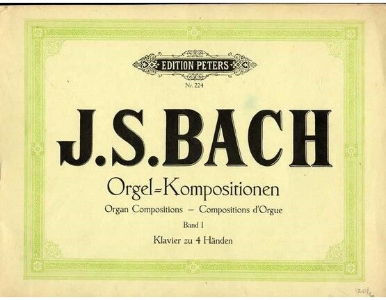 11497 | Bach - Organ Compositions - Band 1 - Duets - Edition Peters No. 224