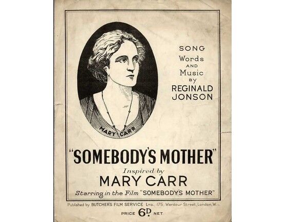 11515 | Somebody's Mother - Inspired by Mary Carr Starring in the Film "Somebody's Mother" - Song