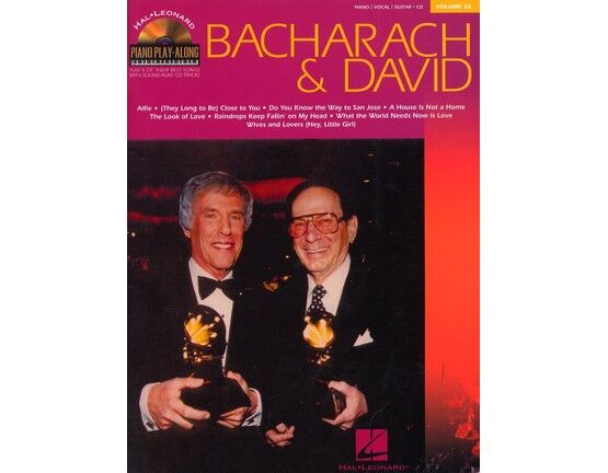11521 | Bacharach & David - Hal Leonard Piano Play Along Series Volume 32 - With Accompanying CD - For Voice, Piano & Guitar - Featuring Hal David and Burt Ba