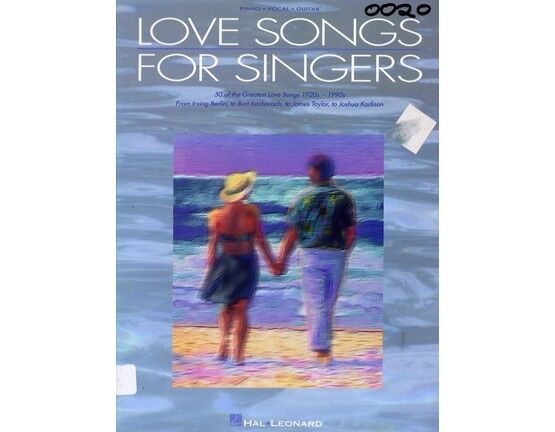 11521 | Love Songs for Singers - 60 of the Greatest Love Songs from the 1920s to the 1990s - From Irving Berlin to Burt Bacharach, to James Taylor to Joshua K