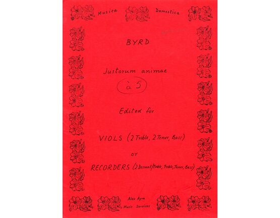 11531 | Byrd - Justorum Animae - Edited for Viols or Recorders