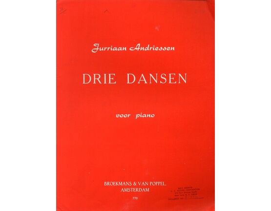 11537 | Andriessen - Drie Dansen voor Piano