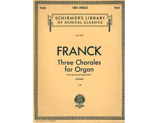 11550 | Three Chorales for Organ (With Hammond Registration)