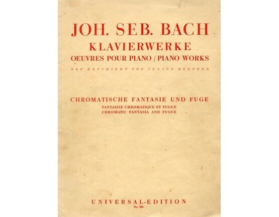 11551 | Bach - Klavierwerke - Chromatische Fantasie und Fuge - No. 520 - Piano Solo
