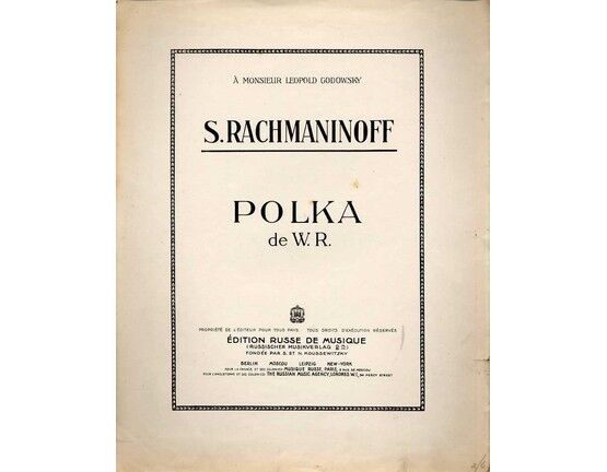 11561 | Rachmaninoff - Polka de W. R. - Piano Solo