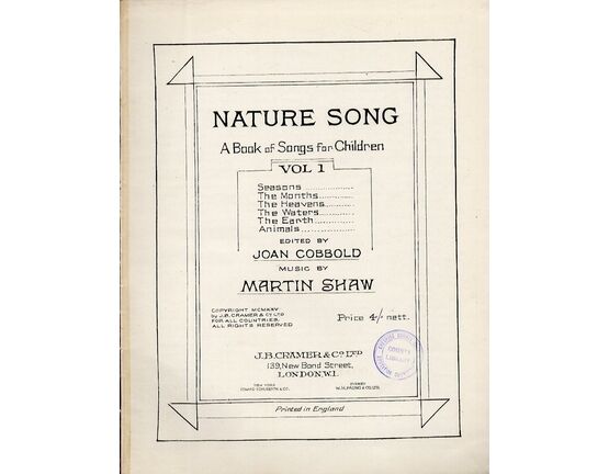 11572 | Nature Song  - A Book of Songs for Children - Volume I
