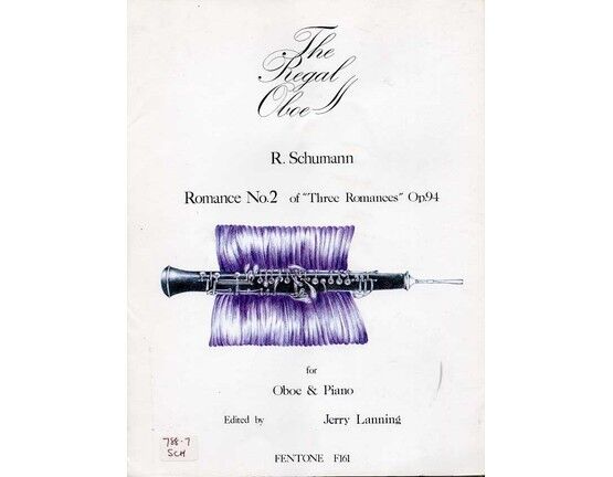 11649 | Schumann - Romance No. 2 of "Three Romances" - For Oboe and Piano - Op. 94