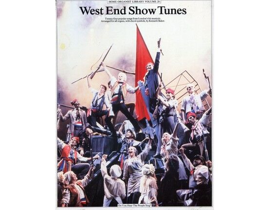 11659 | West End Show Tunes - Home Organist Library Volume 20 - 24 Popular Songs from London's Hit Musicals arranged for All Organs, with Chord Symbols