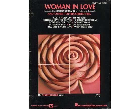 11667 | Woman In Love - Recorded By Barbra Streisand On Columbia Records And Other Top Recorded Hits - The Chartbuster Series - Piano/Vocal Edition