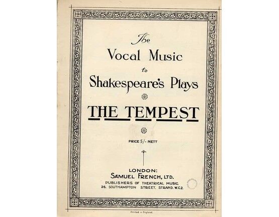 11680 | The Tempest - The Vocal Music to Shakespeare's Plays