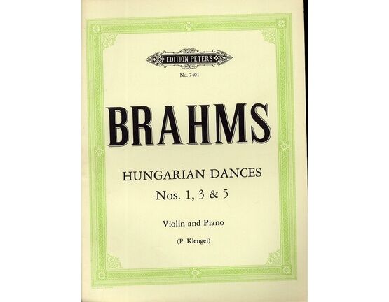 11685 | Brahms - Hungarian Dances No.s 1, 3 & 5 - For Violin and Piano