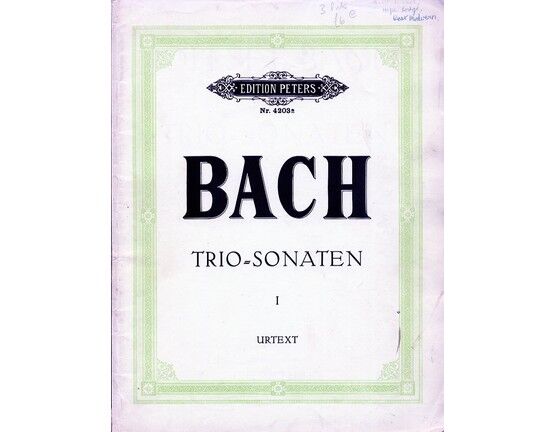 11694 | Bach - 2 Sonatas - For String Trio and Harpsichord - Edition Peters No. 4203a