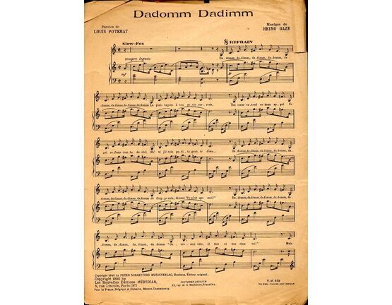 11719 | Dadomm Dadimm - Song for Piano and Voice