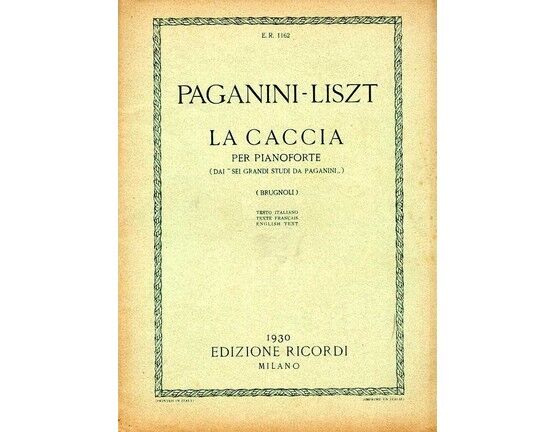 11734 | Paganini / Liszt - La Caccia (Dai "Sei Grandi Studi da Paganini") - Piano Solo