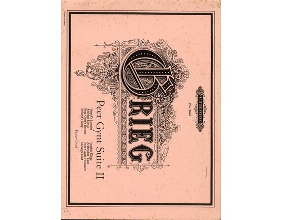 11739 | Grieg - Peer Gynt Suite II - Arranged for Piano Duet - Op. 55 - Edition Peters No. 2663