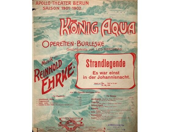 11860 | Strandlegende - Lied from the Operetten Burleske "Konig Aqua" - For Voice and Piano