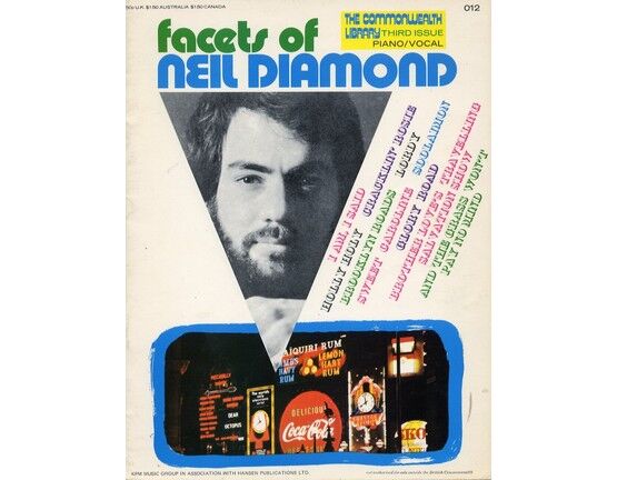 11934 | Facets of Neil Diamond - The Commonwealth Library 3rd Edition - for Piano and Vocal - Including Photos of Neil Diamond