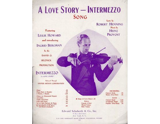 11950 | A Love Story - Intermezzo  - Song From "A Love Story" - featuring Leslie Howard