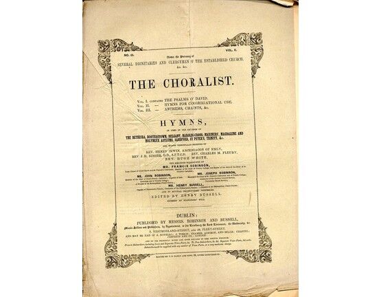 12000 | The Choralist - Hymns for Congregational Use - Volume 2, No. 3 - No.'s 17 to 24 - Arranged for 1st Treble, 2nd Treble (or Alto), Tenor and Bass with a