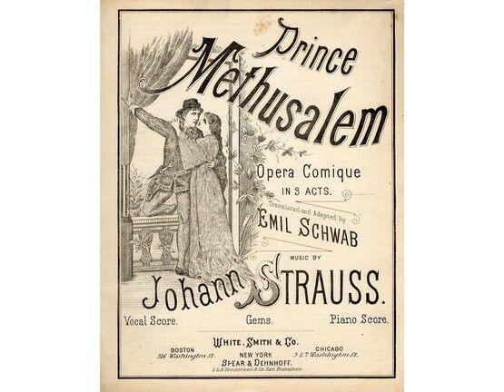 12062 | Prince Methusalem - Opera Comique in 3 Acts - Vocal Score