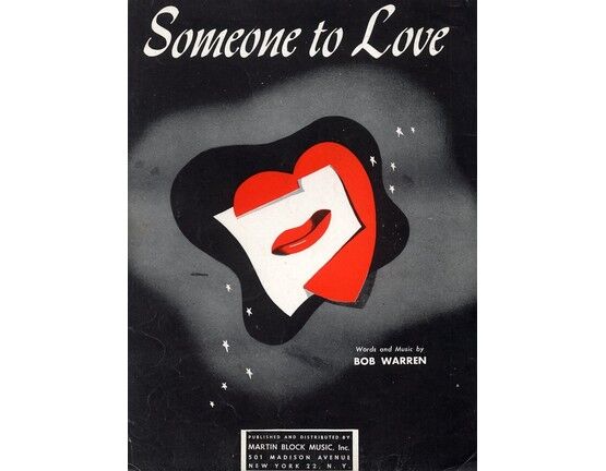 12109 | Someone to Love - Song - Piano and Voice