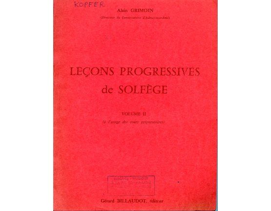 12155 | Leçons Progressives de Solfège - Volume II - Piano