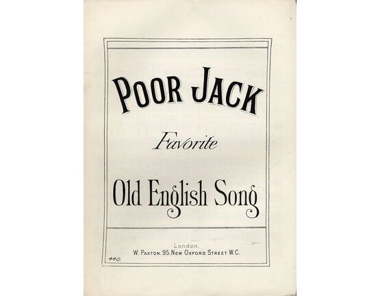 122 | Poor Jack - Favourite Old English Song - Paxton edition no. 440