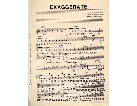 12267 | Exaggerate - Song