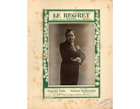 12278 | Le Regret - Chanson créée par Mayol aux Folies-Bergère - Song in French