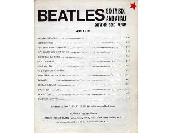 12284 | Beatles - Sixty Six and a Half - Souvenir Song Album