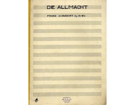 12392 | Die Allmacht - Song - Op. 19 No.2