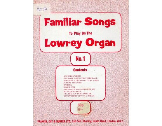 124 | Familiar Songs to play on the Lowrey Organ - No. 1