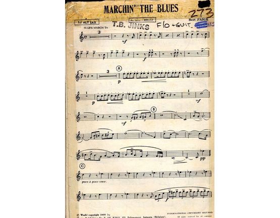 12418 | Marchin' The Blues - Arrangement For Small Dance Band