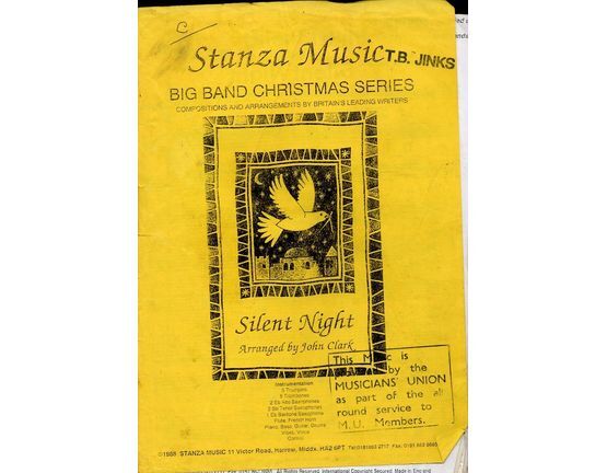 12481 | Silent Night - Stanza Music Big Band Christmas Series - Dance Band Arrangement