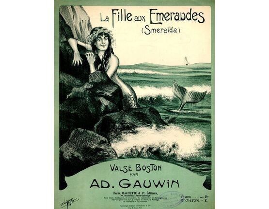 12549 | La Fille aux Emeraudes (Smeralda) - Cover Showing Mermaid - Pour Piano