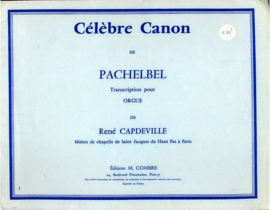 12614 | Celebre Canon De Pachelbel