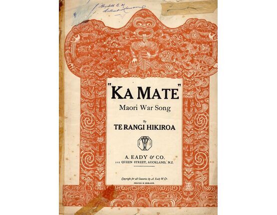 12746 | Ka Mate - Maori War Song - With Piano Accompaniment