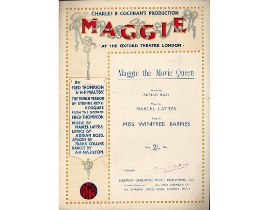 128 | Maggie the Movie Queen - Sung by Miss Winifred Barnes - from The Musical "Maggie"