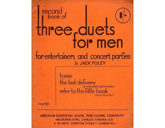 128 | The Second Book of Three Duets for Men for Entertainers and Concert Parties