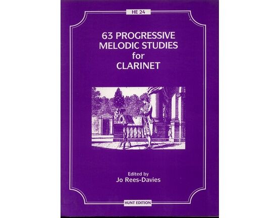 12830 | 63 Progressive Melodic Studies for Clarinet - Grade 1 to 4 Standard from the 18th and 19th Centuries