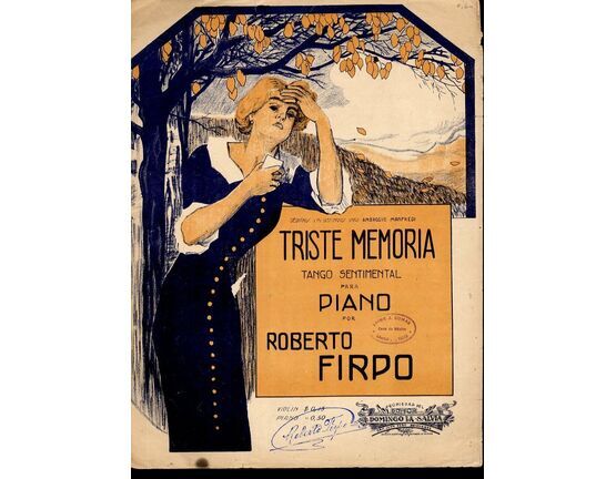 12874 | Triste Memoria Tango Sentimental Para Piano
