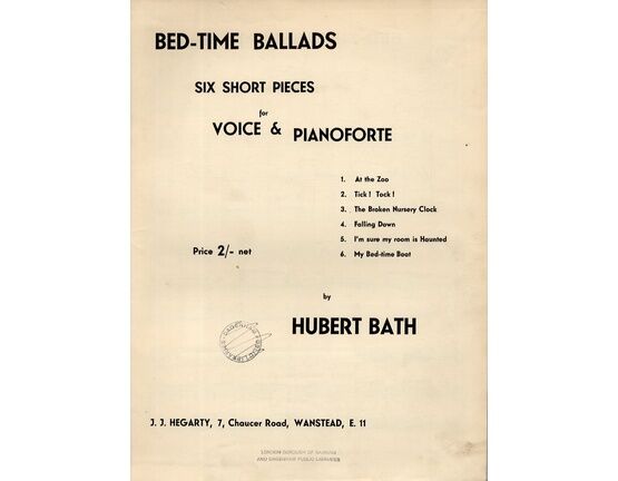 12941 | Bed Time Ballads - Six Short Pieces for Voice and Pianoforte