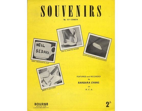 13 | Souvenirs - Featured and Recorded by Barbara Evans - For Piano and Voice with Guitar chord symbols