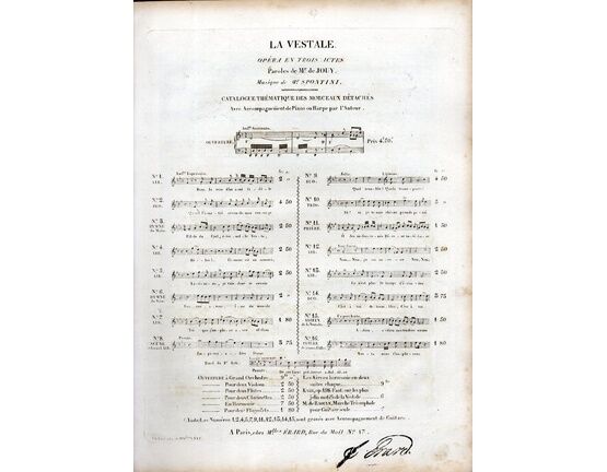 13027 | La Vestale - Duo - Piece No. 9 from the Opera