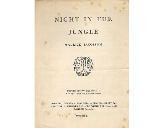 13034 | Night in the Jungle - Curwen Edition 9235 - Piano Solo