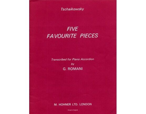 13238 | Tschaikowsky - Five Favourite Pieces - Transcribed for Piano Accordion
