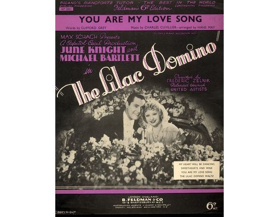 1368 | You are my Love Song - Song Featuring June Knight and Michael Bartlett - From The Film "The Lilac Domino"