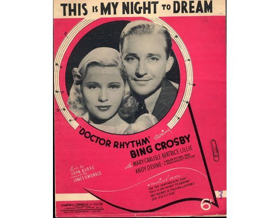 1385 | This is My Night to Dream - From The Major Picture Production ''Doctor Rhythm'' Starring Bing Crosby