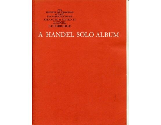 139 | A Handel Solo Album - For Trumpet or Trombone (Or Bassoon) and Piano